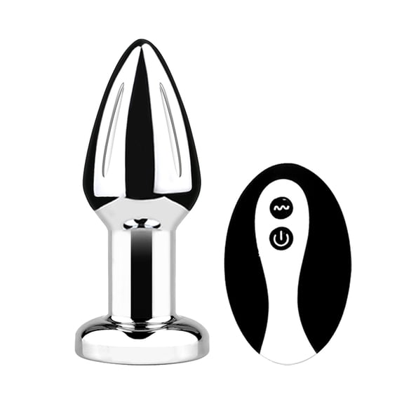 Birdsexy Metal Anal Vibrators Sex Toy for Woman Men,Prostate Massager Sex Toy for Couples - Silver Bagged