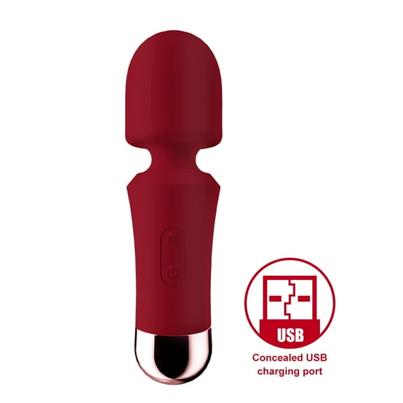 Birdsexy Mini Wand Massager Vibrator Sex Toys for Women, Rechargeable Clitoris Stimulator Massager, 10 Vibrating Modes, Small AV Vibrators for Women and Couples, Red