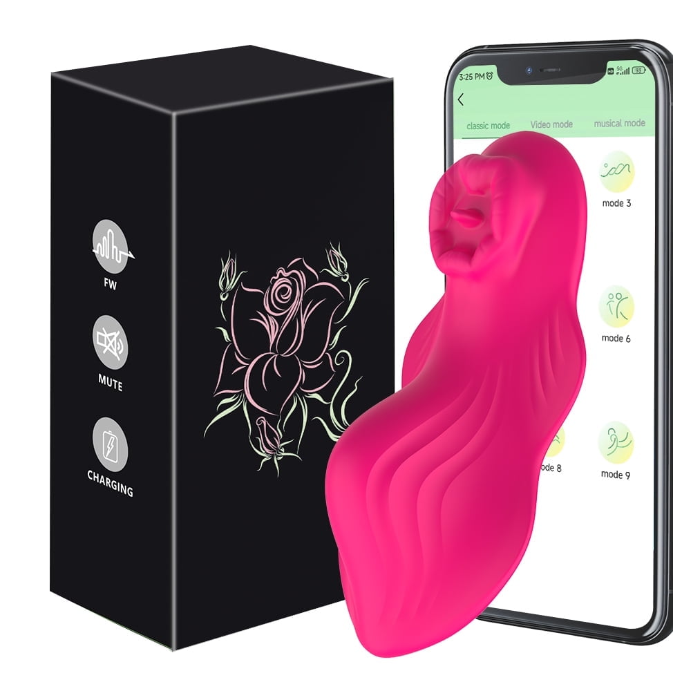 Birdsexy Panties Invisible Wearable Adult Toys for Women, APP Model 9  Frequency Vibration Female G-spot Vibrators Panty Vibrator for Women,Rose  Red
