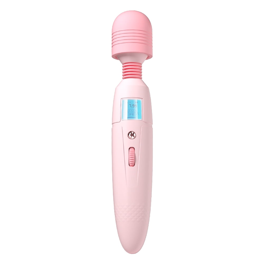 Birdsexy Wand Vibrator Sex Toys for Women, 8 Speed 9 Vibrating Modes USB Rechargeable Wand Massager with 360° Heating Ball Head LCD Display, Pink