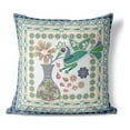 thumbnail image 1 of Birdsong Bouquet Vase Throw Pillow with Removable Cover in Green 20x20, 1 of 6