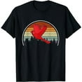 thumbnail image 1 of Birdwatcher Bird Lover Nature Bird Retro Red Cardinal T-Shirt, 1 of 5