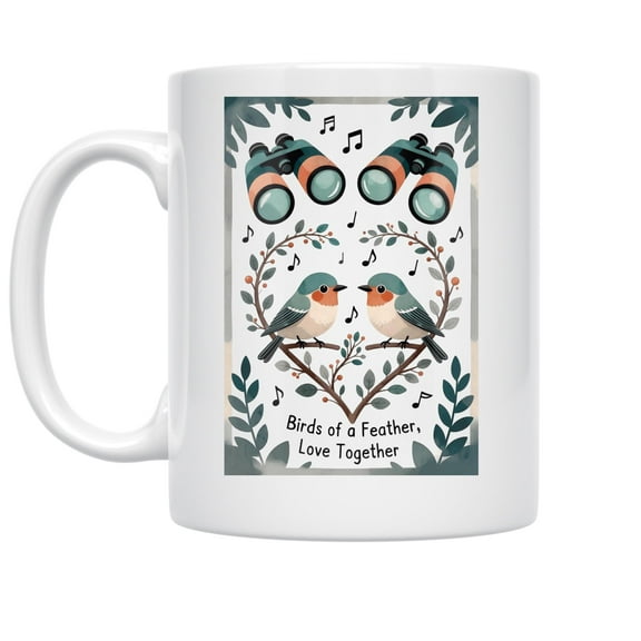 Birdwatching Design - Nature Lover - 11 oz Ceramic Coffee Mug