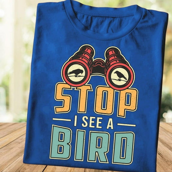 Birdwatching T-Shirt: Retro Binocular Bird Nerd Gift SWEATSHIRT All Size S-5XL