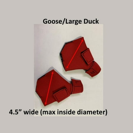 Birdy Bootie (Made in USA) Size: Large Waterfowl Pair (4.5" max. inside width), Color: Red