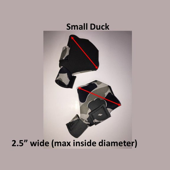 Birdy Bootie (Made in USA) Size: Small Waterfowl Pair (2.5" max. inside width), Color: Gray Camouflage