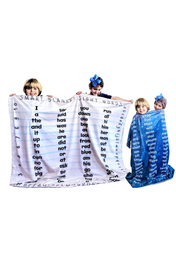 White, Blue Polyester Reversible Bed Blanket, King