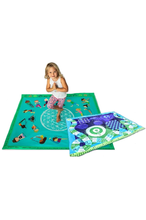 Yoga Poses Educational Blanket – 50x60 Reversible Kids Learning Throw