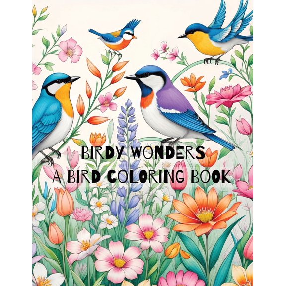 Birdy Wonders: A Bird Coloring Book, (Paperback)