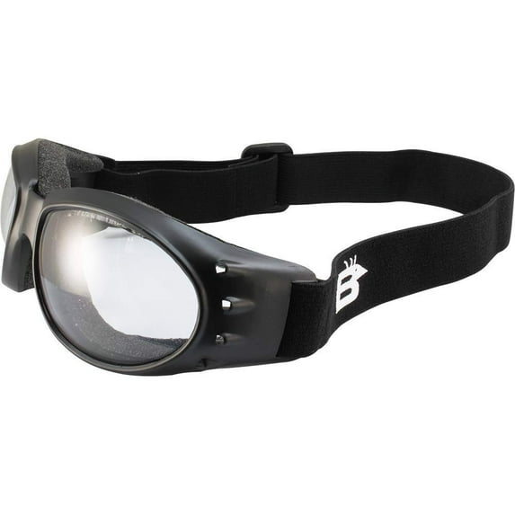 Birdz Eyewear Eagle Auto-Darkening Photochromic Sport Goggles Matte Black Frame with Clear-to-Smoke UV400 Lenses