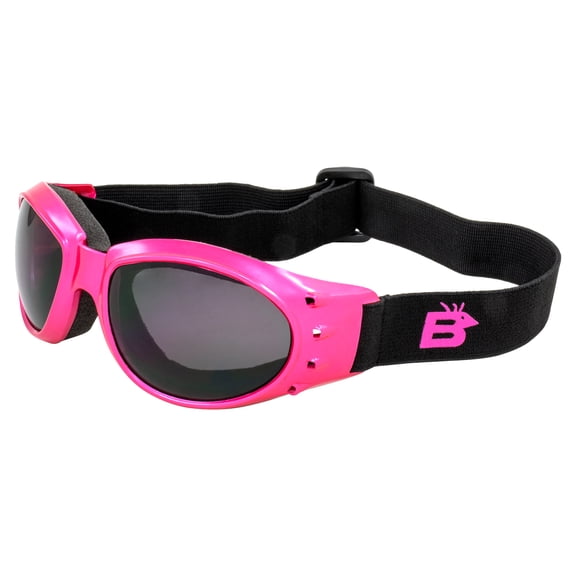 Birdz Eyewear Eagle Padded Anti Fog Women's Motorcycle Goggles Pink Frame with Pink ReflecTech Mirror lens