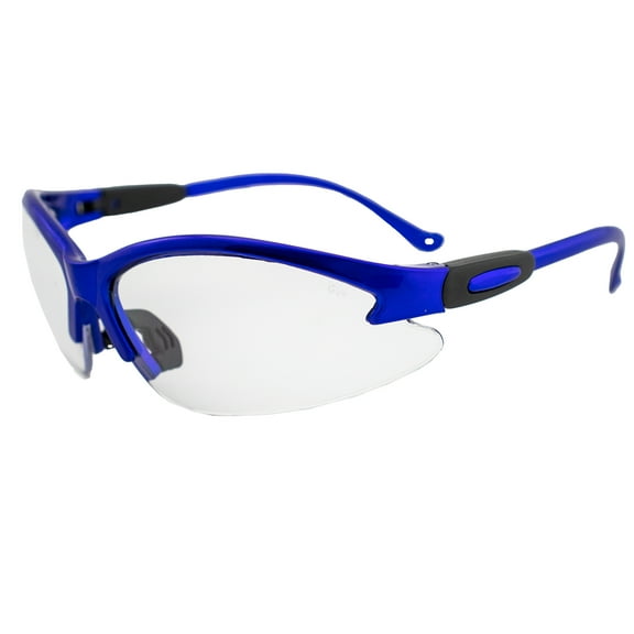 Birdz Eyewear Flamingo Safety Glasses for Nurses Dental Assistant Glasses Shooting Sunglasses for Women Ladies Men Blue Frame w/Clear Lens