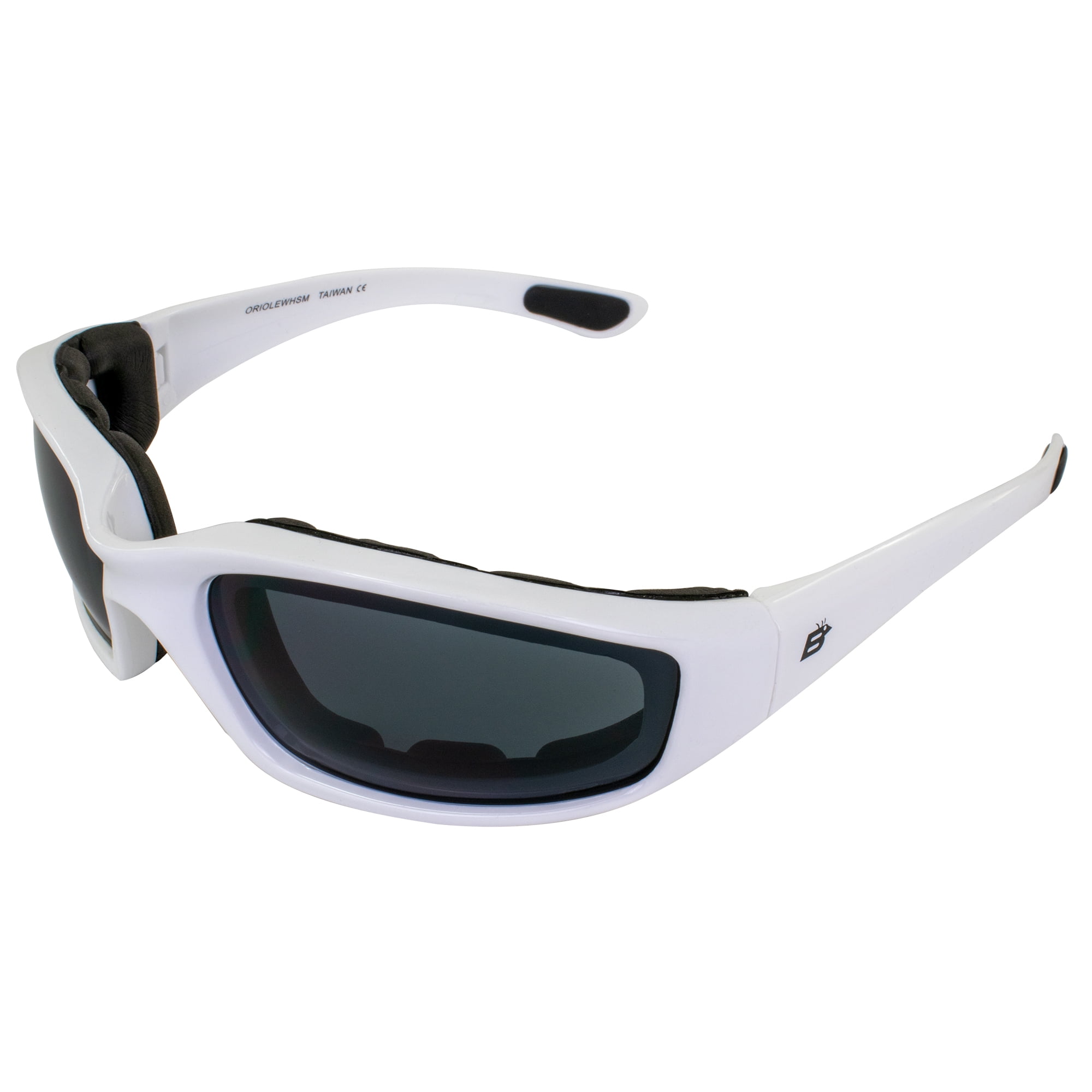 Birdz Eyewear Gasket Safety Sunglasses – Red Frame, Smoke Polycarbonate Lenses, ANSI Z87.1, Motorcycle Riding