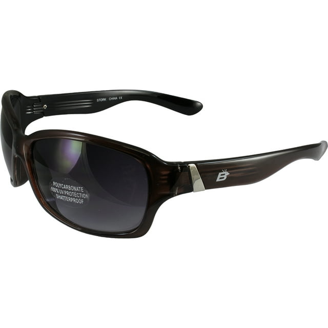 Birdz Eyewear Stork Women's Sunglasses (Black Frame/Grey Gradient Lens)