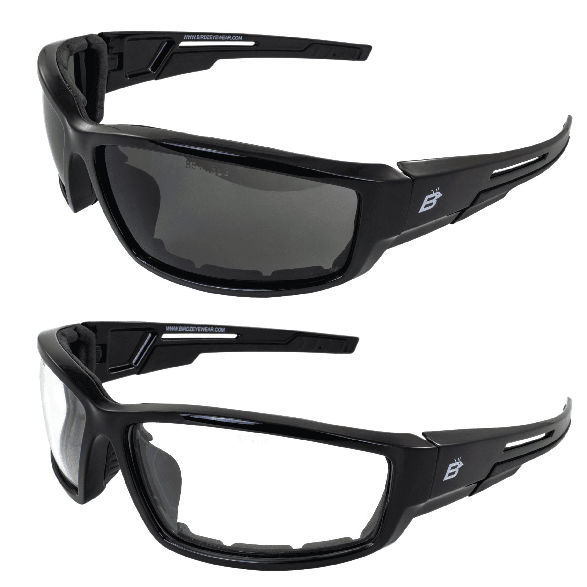 Birdz Eyewear Swoop Anti-Fog Padded Motorcycle Sunglasses, 2 Pairs ...