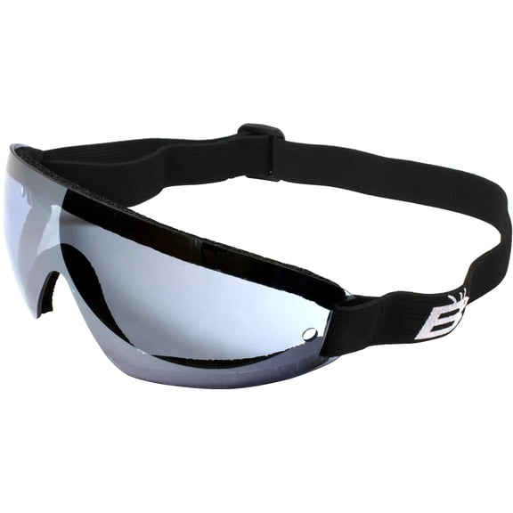 Birdz Eyewear Wing Infinity Anti-Fog Skydiving Goggle Black Frame with Blue Mirror Lens