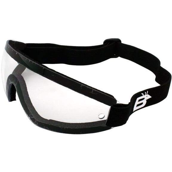 Birdz Eyewear Wing Sky Diving Goggles Black Frame w/Clear Lenses