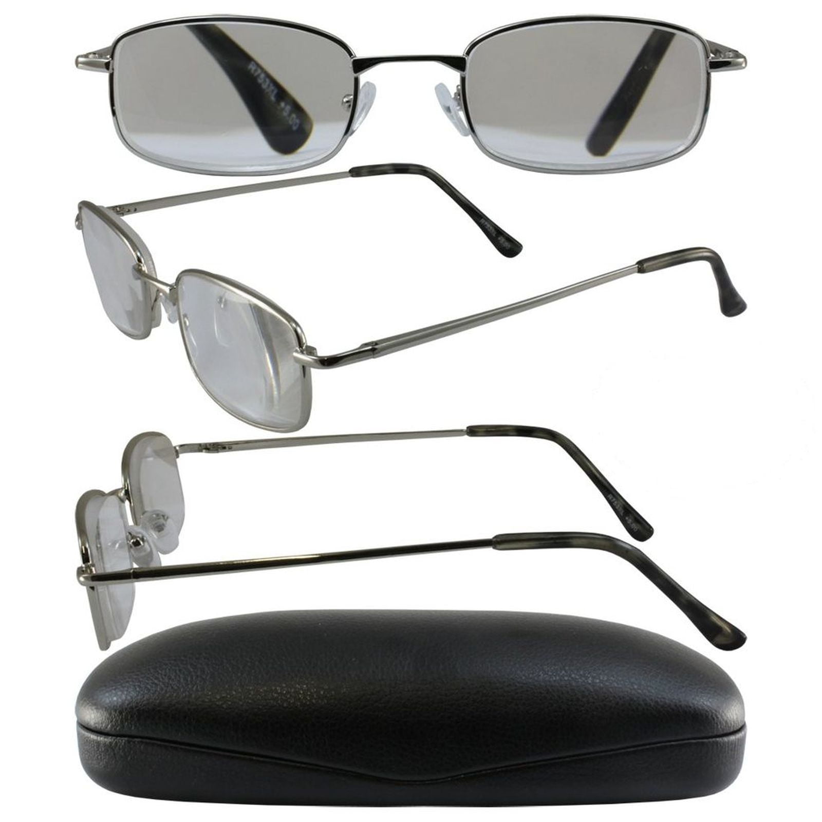 Birdz Readerz High-Powered Reading Glasses for Men or Women Silver Frame w/  Aspheric Lenses & 4.0 Magnification 