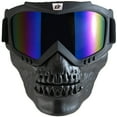 thumbnail image 1 of Birdz Eyewear Skullbird Black Padded ATV Motorcycle Riding Goggle with Face Mask Black with Yellow Lens, 1 of 5