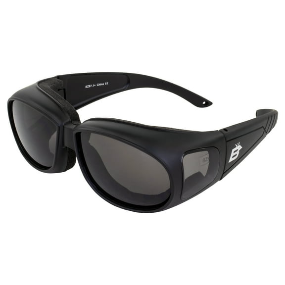 Birdz Eyewear Swallow Foam Padded Fits Over Most Eyeglasses Black Frame with Smoke Lenses