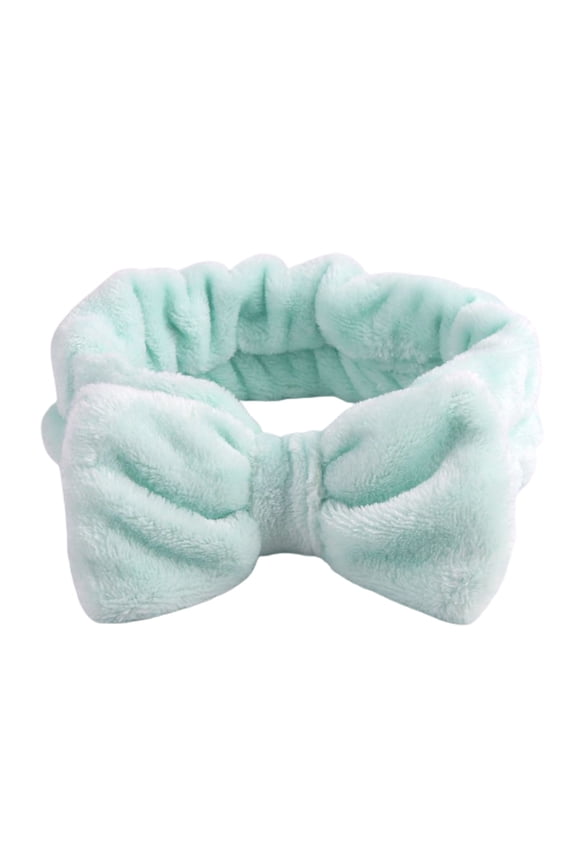 Birght Color High Elasticity Makeup Headband Skin-touch Bowknot Coral Fleece Hair Band Hair Accessories