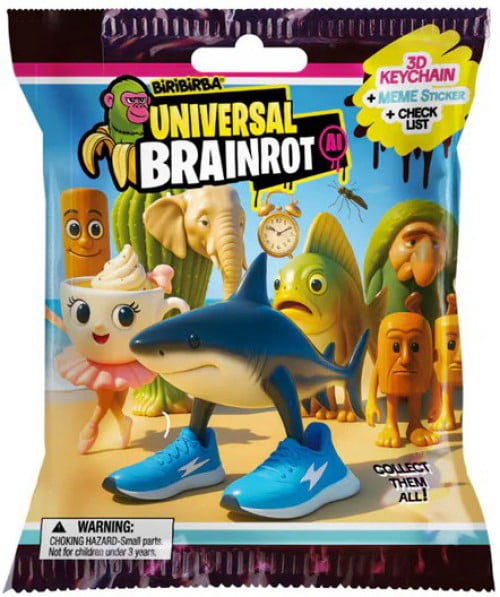 Biribirba Universal Brainrot AI Mystery Pack (3D Keychain, Meme Sticker & Checklist)