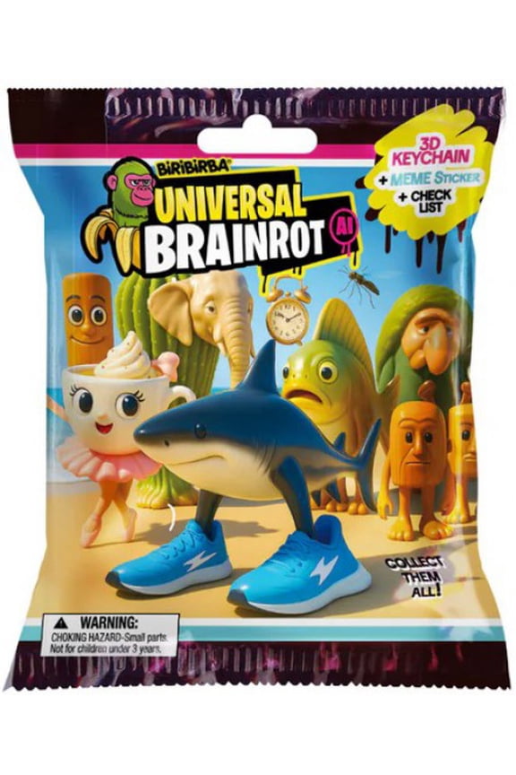 Biribirba Universal Brainrot AI Mystery Pack (3D Keychain, Meme Sticker & Checklist)