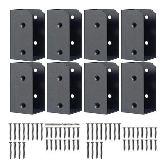 Birinta 8Pcs Stainless Steel Deck Railing Brackets Stair Connectors Rustproof Corrosion Resistant Easy Installation Handrail Connection Installation Tools