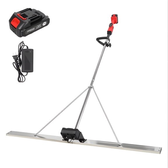 Birinta Power Screed Concrete Vibratory Tool, 3000-6000RPM Concrete Finishing Tool, Cordless Brushless Screed Cement Finishing Vibrating Leveler with 59 Inches Stainless Steel Board