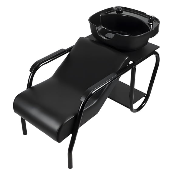 Birinta Shampoo Bowl with Chair Set Hair Washing Station, Ergonomic Design Backwash Barber Chair Shampoo Bowl Set