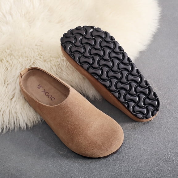 Birken cork  mules cow suede casual shoes