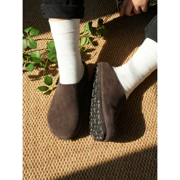 Birken cork mules cow suede casual shoes