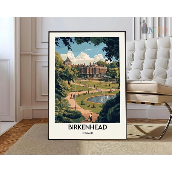 Birkenhead England City Map Wall Art Travel Decor Photo Print Unframed Paper Print