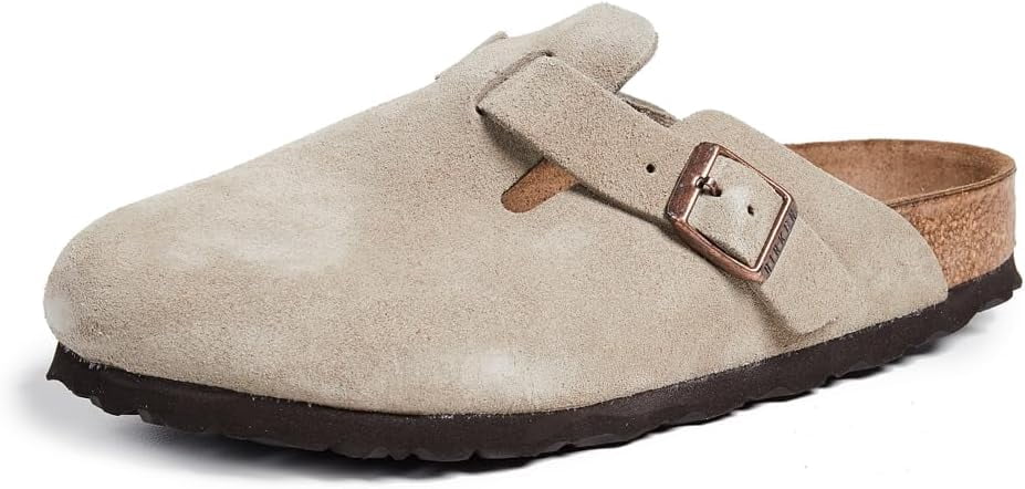 Birkenstock 0560773N: Women's Boston SFB Sandals, Narrow, Taupe