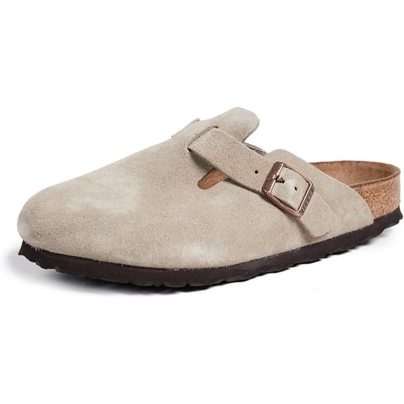Birkenstock 0560773N: Women's Boston SFB Sandals, Narrow, Taupe