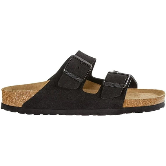 Birkenstock 0951321: Arizona Sandals Soft Footbed, Black Suede Leather