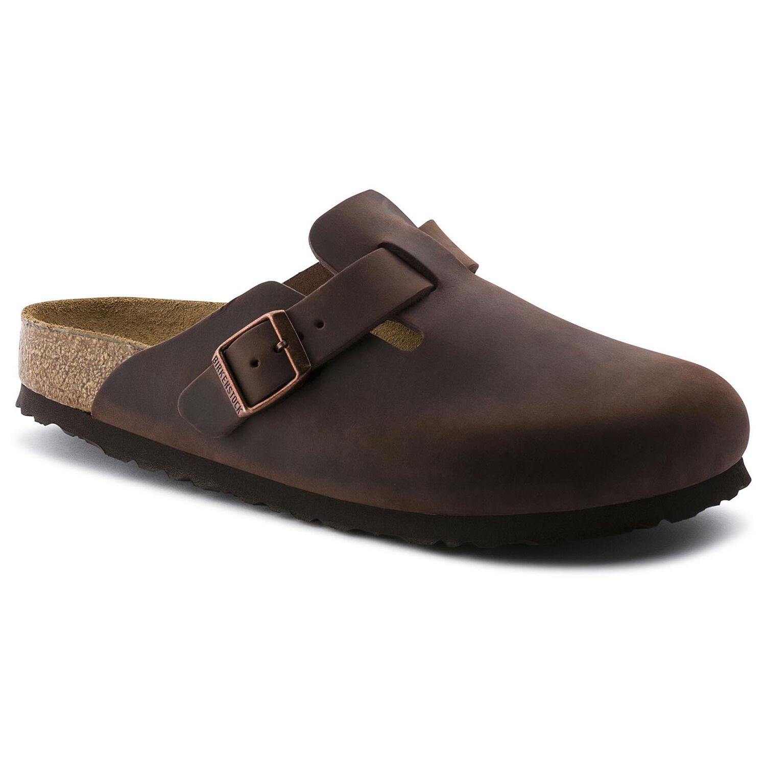Birkenstock Unisex Boston Soft Footbed Clog, Habana Oiled Leather, EU 38 7-7.5 Women/ 5-5.5 Men