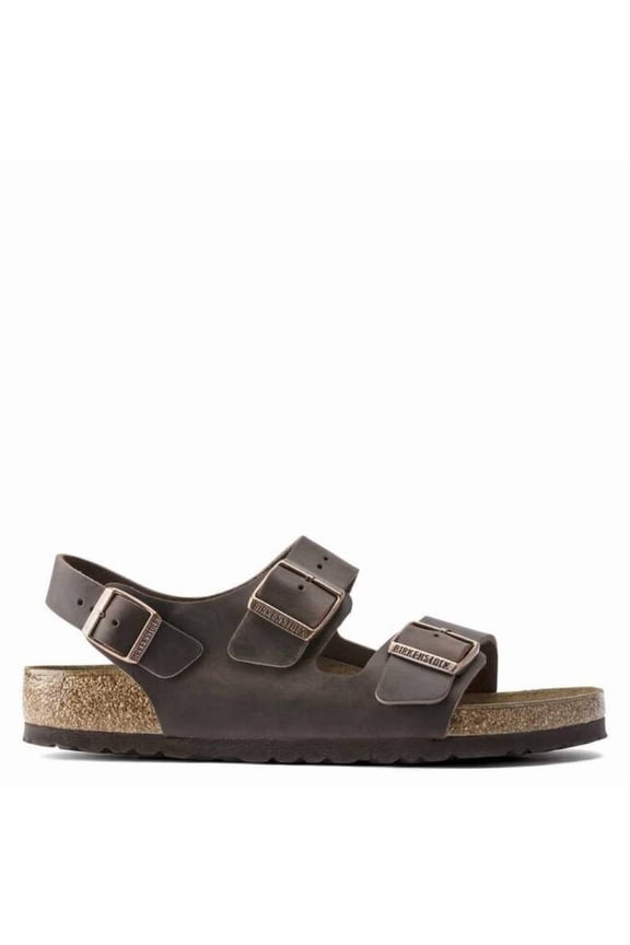 Unisex Milano Leather Sandals, Habana Brown, 9 Women/7 Men
