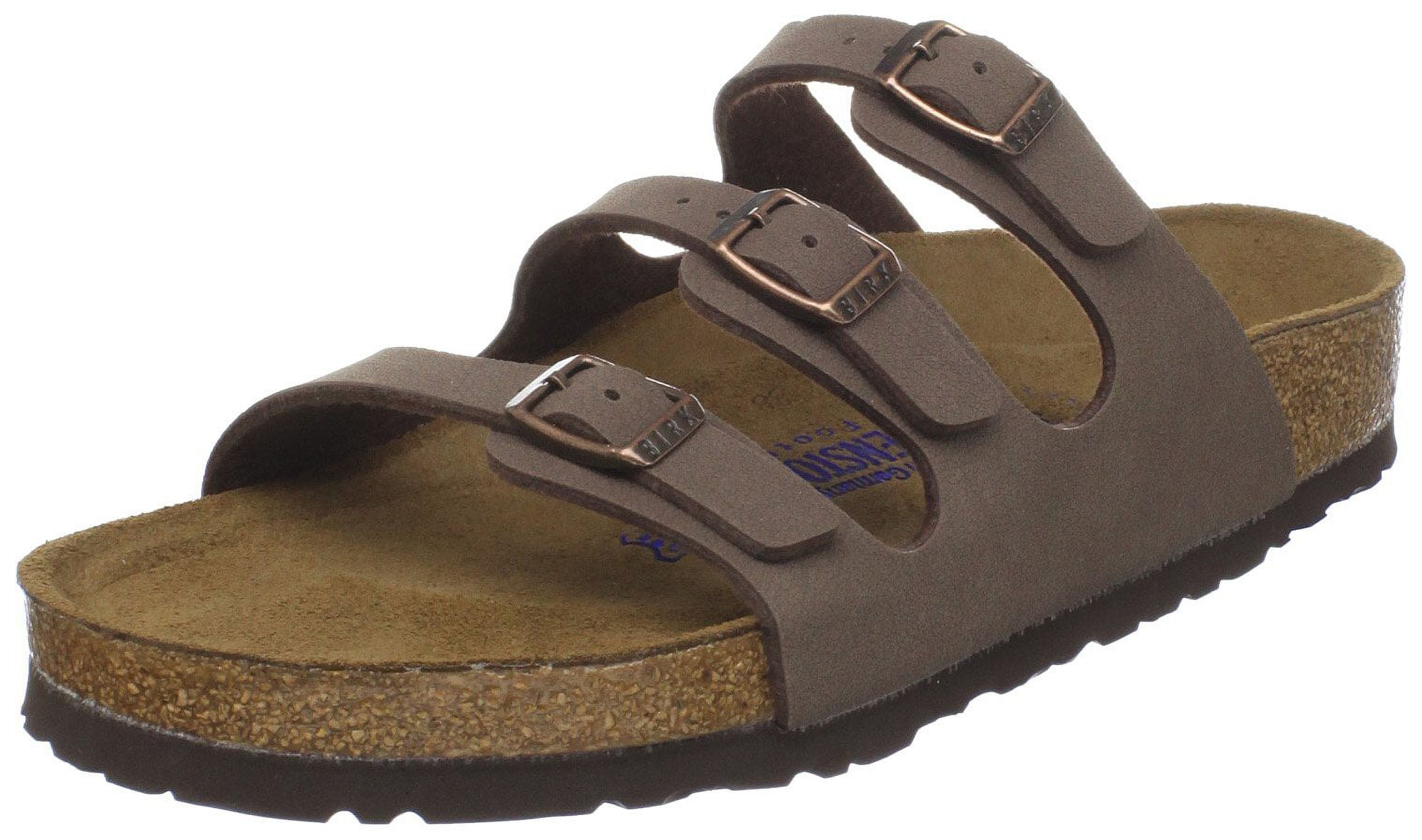 Birkenstock 53881: Unisex Florida Soft Footbed Birkibuc Mocha Walking Sandals (42 M EU)