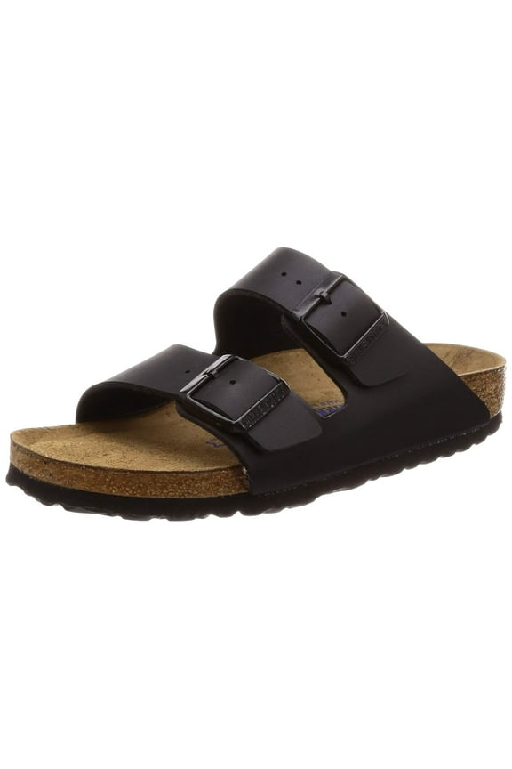 Women's Arizona 2 Strap Soft Cork Footbed Sandal Black 38 M EU