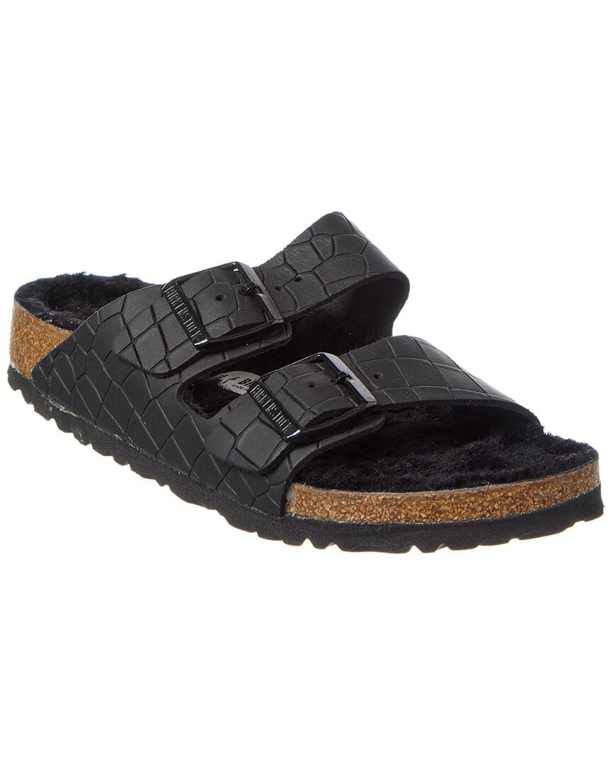 Birkenstock Arizona BS Narrow Croc-Embossed Leather