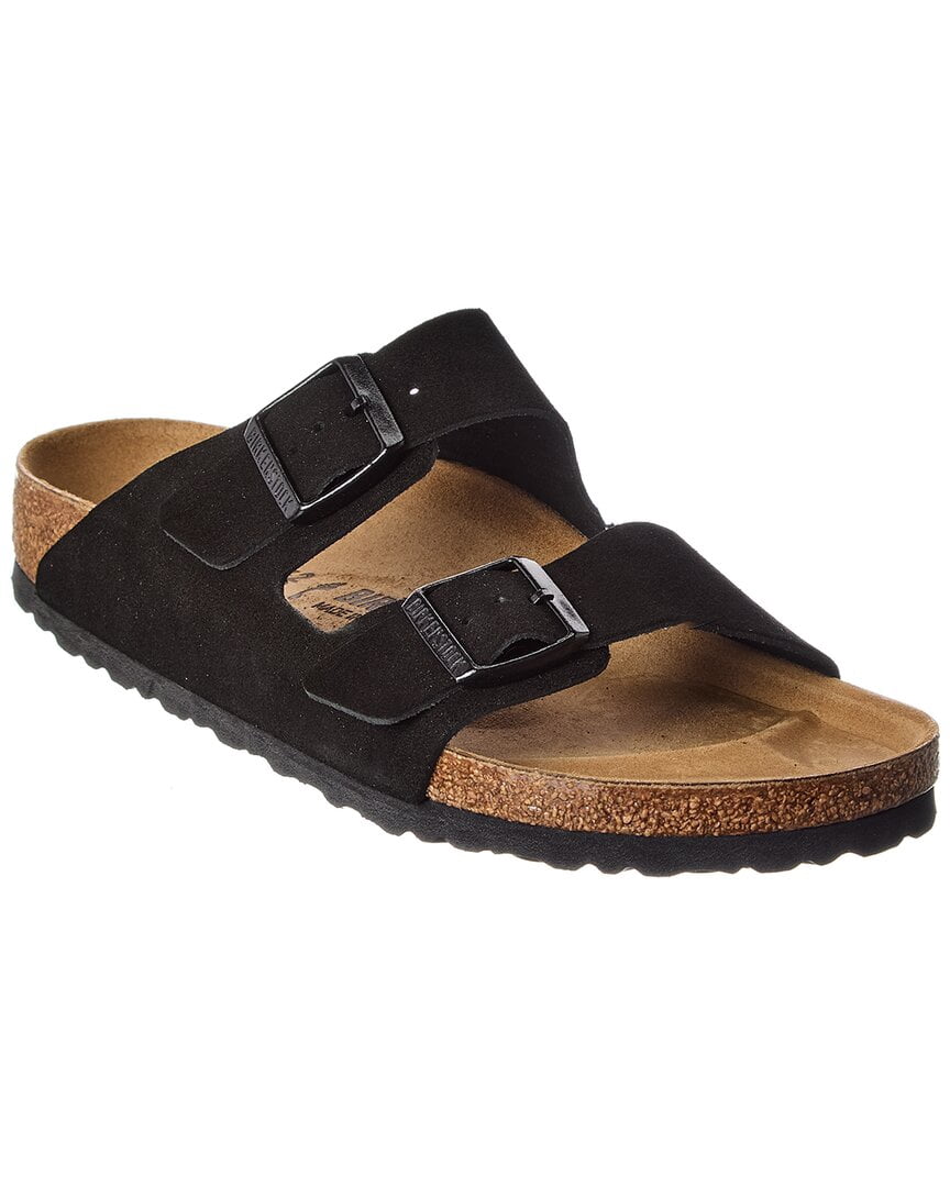 Birkenstock Arizona BS Narrow Suede Sandal, 43, Black