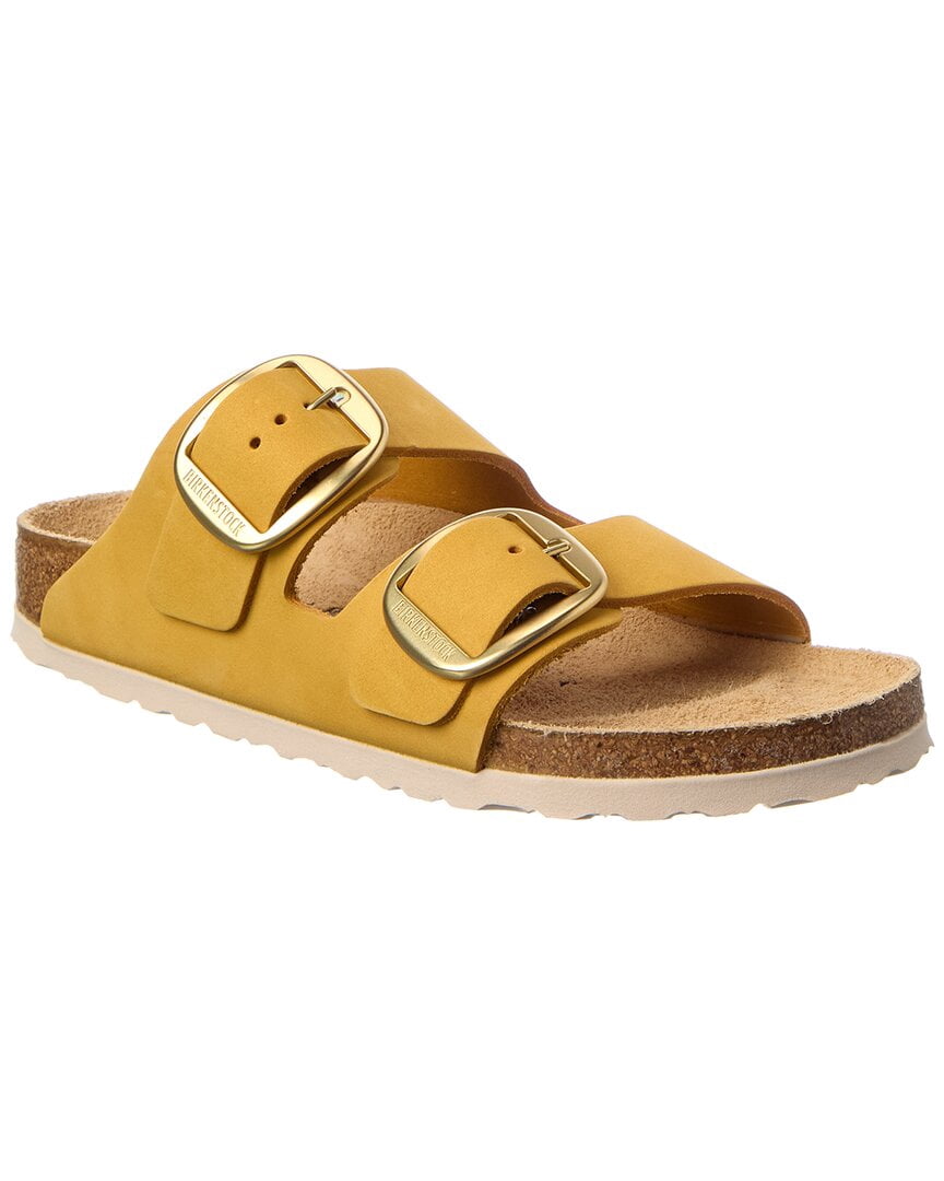 Birkenstock Arizona Big Buckle Narrow Leather Sandal, 38, Yellow