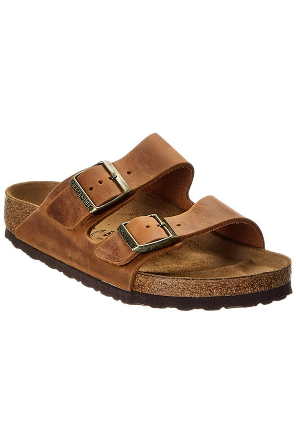 Arizona Oiled Leather Sandal, 41, Brown