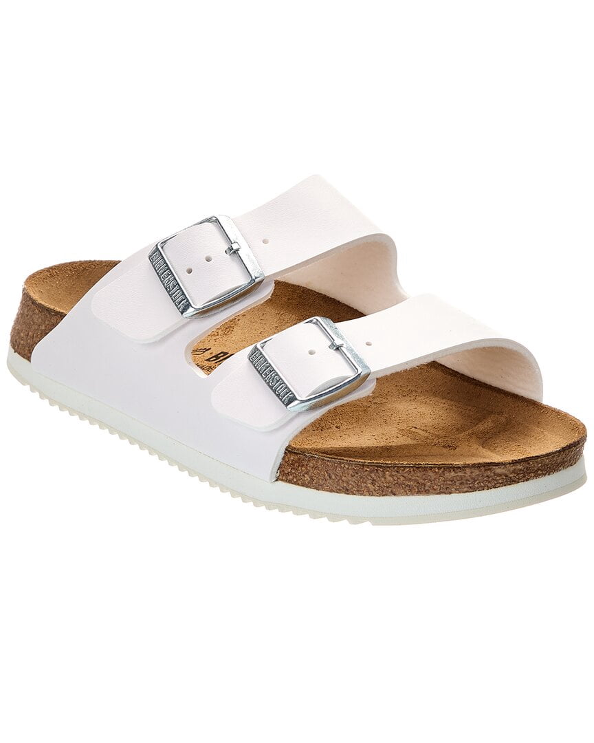 Birkenstock Arizona PROF Birko-Flor Sandal, 39, White