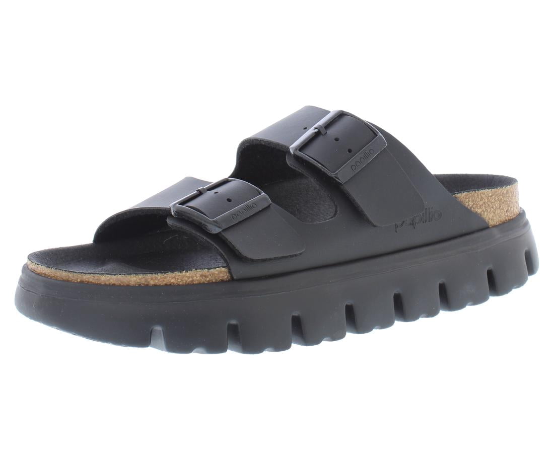 Birkenstock Arizona Pap Chunky Narrow Unisex Shoes Size 4, Color: Black/Black