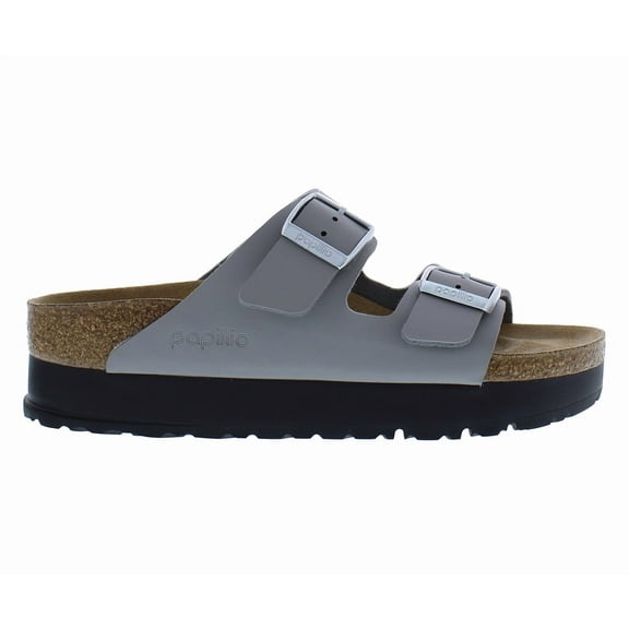 Birkenstock Arizona Pap Flex Platform Narrow Unisex Shoes Size 7, Color: Stone Coin