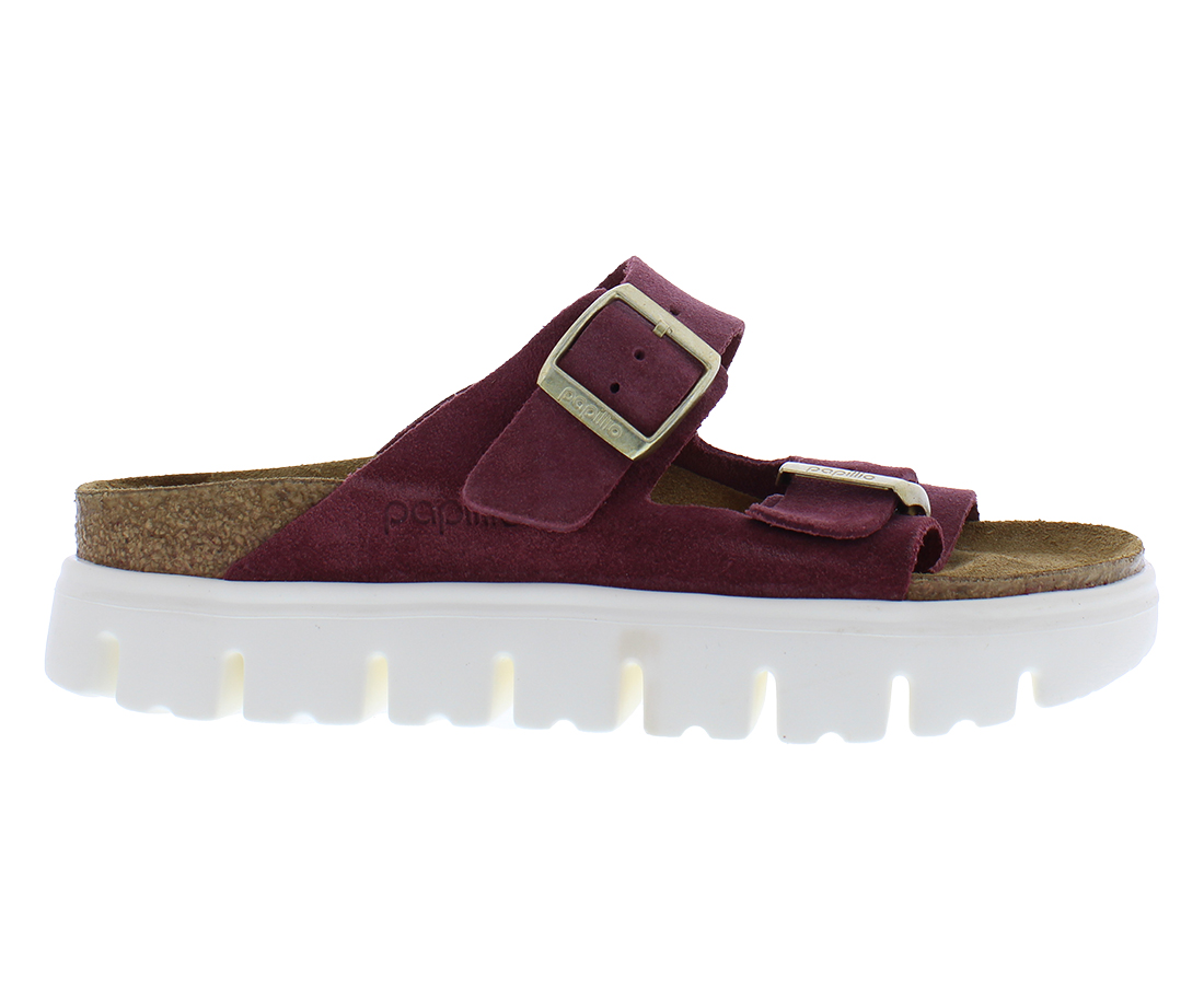 Birkenstock Arizona Papillio Chunky Narrow Unisex Shoes Size 5, Color: Berry Crush