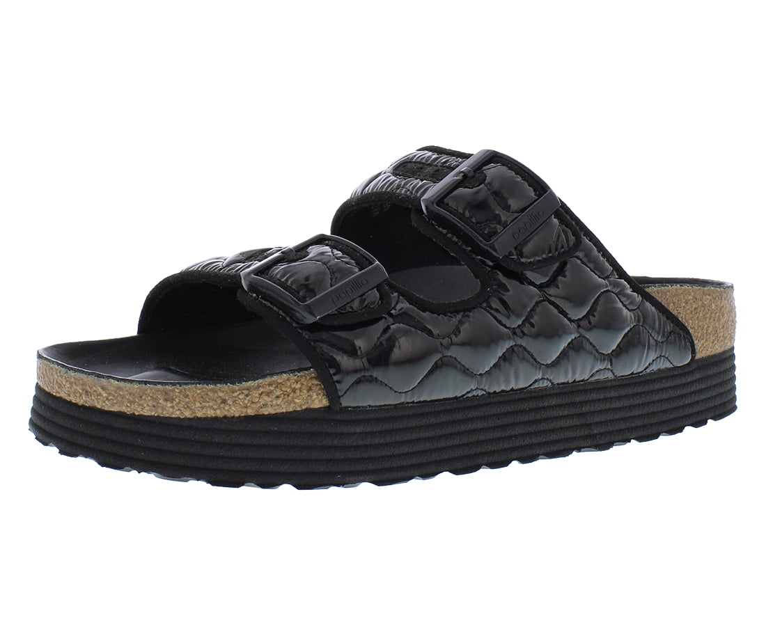 Birkenstock Arizona Pap French Piping Padded Narrow Unisex Shoes Size 4, Color: Black