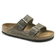 Birkenstock Arizona Soft Footbed - Leather Unisex Khaki Oiled Leather EU 40 US Mens 7-7.5, Womens 9-9.5 Regular